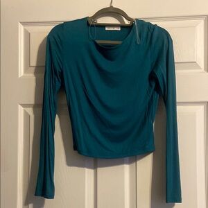 Active USA Teal Long Sleeve Blouse